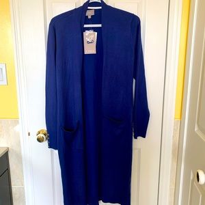 Long cardigan, royal blue